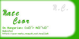 mate csor business card